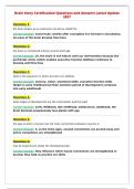 Brain Story Certification Questions and Answers Latest Update&NewLine;2027