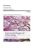 Test Bank for Gerontological Nursing&comma; 11th Edition by Charlotte Eliopoulos &ndash; Complete Chapters 1-36 with Verified Answers & Rationales