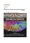 Test Bank for Neuroscience&comma; 6th Edition by Purves&comma; Augustine&comma; Fitzpatrick &ndash; All Chapters 1-34 with Verified Answers
