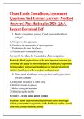 Clean Hands Compliance Assessment &NewLine;Questions And Correct Answers &lpar;Verified &NewLine;Answers&rpar; Plus Rationales 2026 Q&A &vert; &NewLine;Instant Download Pdf 