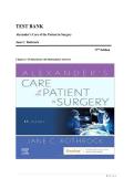 Test Bank for Alexander's Care of the Patient in Surgery 17th Edition by Jane C&period; Rothrock &ndash; All Chapters with Rationalized Answers