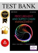 Test Bank &mdash; Procurement and Supply Chain Management&comma; 8th Edition &lpar;Van Weele&comma; Rozemeijer&comma; 2022&rpar; &vert; All Chapters 1-15 Covered&NewLine;