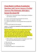 Clean Hands Certificate Examination &NewLine;Questions And Correct Answers &lpar;Verified &NewLine;Answers&rpar; Plus Rationales 2026 Q&A &vert; &NewLine;Instant Download Pdf 