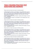 TEAS 7 READING PRACTICE TEST QUESTIONS AND ANSWERS