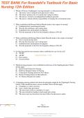Test Bank for Rosdahl&rsquo;s Textbook for Basic Nursing 12th Edition by Caroline Rosdahl & Mary T&period; Kowalski &vert; All Chapters Complete Questions & Answers with Rationales