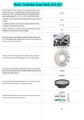 Metals - Vocabulary Exam Guide 2026-2027