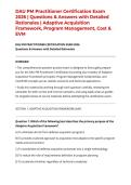 DAU PM Practitioner Certification Exam 2026 &vert; Questions & Answers with Detailed Rationales &vert; Adaptive Acquisition Framework&comma; Program Management&comma; Cost & EVM