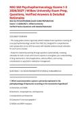 NSG 552 Psychopharmacology Exams 1&ndash;3 2026&sol;2027 &vert; Wilkes University Exam Prep&comma; Questions&comma; Verified Answers & Detailed Rationales