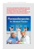Test Bank For Pharmacotherapeutics For Advanced Practice 5th Edition By Arcangelo&comma; Peterson&comma; Wilbur & Kang &vert; ISBN 9781975160593&NewLine;