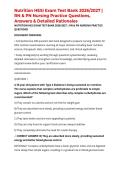 Nutrition HESI Exam Test Bank 2026&sol;2027 &vert; RN & PN Nursing Practice Questions&comma; Answers & Detailed Rationales