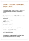 EVR 2001 Final Exam Questions With Correct Answers
