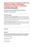 Aspirant Prosecutor Programme 2027 &vert; Law of Evidence&comma; Modern Technology & Presentation of Evidence &vert; 200 MCQs & True&sol;False Study Guide