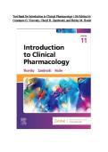 Test Bank for Introduction to Clinical Pharmacology&comma; 11th Edition by Constance G&period; Visovsky&comma; Cheryl H&period; Zambroski & Shirley M&period; Hosler &vert; Complete Chapters