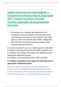 Google Cloud Associate Cloud Engineer &mdash; &NewLine;Comprehensive Practice Exam & Study Guide &NewLine;2027 &vert; Updated Questions&comma; Detailed &NewLine;Answers&comma; Explanations & Comprehensive &NewLine;Rationales 
