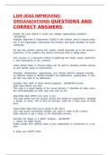 LDR-303S IMPROVING ORGANIZATIONS QUESTIONS AND CORRECT ANSWERS 