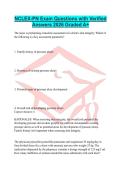 NCLEX-PN Exam Questions with Verified Answers 2026 Graded A&plus;