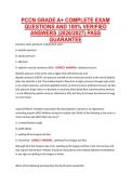 PCCN GRADE A&plus; COMPLETE EXAM &NewLine;QUESTIONS AND 100&percnt; VERIFIED &NewLine;ANSWERS &lpar;2026&sol;2027&rpar; PASS &NewLine;GUARANTEE 