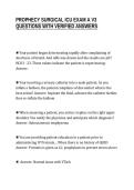 PROPHECY SURGICAL ICU EXAM A V3&NewLine;QUESTIONS WITH VERIFIED ANSWERS