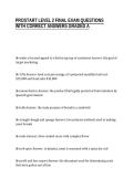 PROSTART LEVEL 2 FINAL EXAM QUESTIONS&NewLine;WITH CORRECT ANSWERS GRADED A