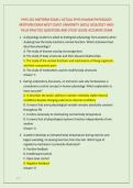 PHYS 261 MIDTERM EXAM &sol; ACTUAL PHYS HUMAN PHYSIOLOGY &NewLine;MIDTERM EXAM WEST COAST UNIVERSITY &lpar;WCU&rpar; 2026&sol;2027 HIGH &NewLine;YIELD PRACTICE QUESTIONS AND STUDY GUIDE ACCURATE EXAM 