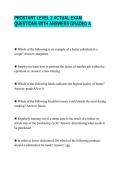 PROSTART LEVEL 2 ACTUAL EXAM&NewLine;QUESTIONS WITH ANSWERS GRADED A