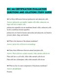 BSC 108 CERTIFICATION EVALUATION&NewLine;QUESTIONS AND SOLUTIONS STUDY GUIDE&NewLine;