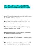 PROSTART LEVEL 2 FINAL PAPER ACTUAL&NewLine;EXAM QUESTIONS AND ANSWERS GRADED A
