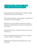 PROSTART LEVEL 2 STUDY GUIDE TEST&NewLine;PAPER QUESTIONS AND SOLUTIONS