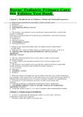 Test Bank for Burns' Pediatric Primary Care 8th Edition &lpar;Chapters 1&ndash;22 Complete&rpar; &ndash; Questions and Answers