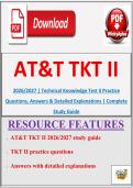 AT&T TKT II 2026&sol;2027 &vert; Technical Knowledge Test II Practice Questions&comma; Answers & Detailed Explanations &vert; Complete Study Guide
