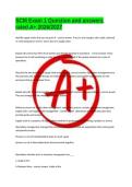 SCM Exam 1 Question and answers rated A&plus; 2026&sol;2027