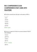 BSG COMPREHENSIVE EXAM&NewLine;COMPREHENSIVE STUDY GUIDE WITH&NewLine;SOLUTIONS