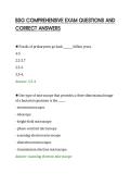 BSG COMPREHENSIVE EXAM QUESTIONS AND&NewLine;CORRECT ANSWERS&NewLine;