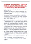 AHIP FINAL EXAM NEWEST 2025-2026 VERSION QUESTIONS WITH GOLDEN TIPS SOLUTIONS AND REVEWEIRS