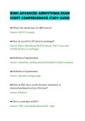 BSMH ADVANCED ARRHYTHMIA EXAM&NewLine;SCRIPT COMPREHENSIVE STUDY GUIDE