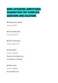 BSMH ADVANCED ARRHYTHMIA&NewLine;EXAMINATION TEST COMPLETE&NewLine;QUESTIONS AND SOLUTIONS&NewLine;