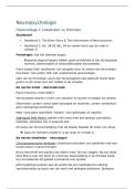 Samenvatting Neuropsychologie &vert; RUG &vert; 2026&sol;27