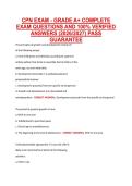 CPN EXAM - GRADE A&plus; COMPLETE &NewLine;EXAM QUESTIONS AND 100&percnt; VERIFIED &NewLine;ANSWERS &lpar;2026&sol;2027&rpar; PASS &NewLine;GUARANTEE