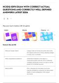 NCIDQ IDPX EXAM WITH CORRECT ACTUAL QUESTIONS AND CORRECTLY WELL DEFINED ANSWERS LATEST 2026