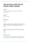 PRSA APR ACTUAL SCRIPT WITH 100&NewLine;PERCENT CORRECT ANSWERS