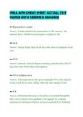 PRSA APR CHEAT SHEET ACTUAL TEST&NewLine;PAPER WITH VERIFIED ANSWERS&NewLine;