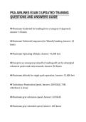 PSA AIRLINES EXAM 3 UPDATED TRAINING&NewLine;QUESTIONS AND ANSWERS GUIDE