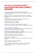 MGT 6201 ACCOUNTING WEEK 1 EXAM QUESTIONS AND CORRECT ANSWERS