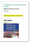 Medical-Surgical Nursing Test Bank&colon; Davis Advantage 3rd Edition Practice Questions
