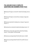 PSA AIRLINES EXAM 3 COMPLETE&NewLine;QUESTIONS AND ANSWERS STUDY PACK
