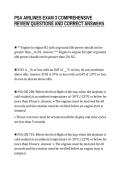 PSA AIRLINES EXAM 3 COMPREHENSIVE&NewLine;REVIEW QUESTIONS AND CORRECT ANSWERS