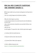 BSN 266 HESI COMPLETE QUESTIONS&NewLine;AND ANSWERS GRADED A&plus;