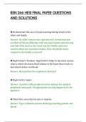 BSN 266 HESI FINAL PAPER QUESTIONS&NewLine;AND SOLUTIONS