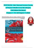 2026&sol;2027 Test Bank for Olds Maternal Newborn Nursing 11th Edition Davidson