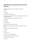 NUR 335 Exam 3 Questions with Correct Answers